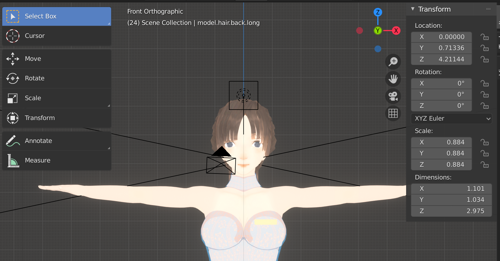 Base Female Model with Anime Face preview image